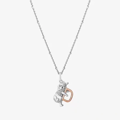 Wonder Fine Jewelry Disney Jewels Collection Initial "a" Womens Diamond Accent Natural White Diamond 14k Rose Gold Over 