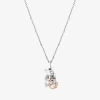 Wonder Fine Jewelry Disney Jewels Collection Initial "a" Womens Diamond Accent Natural White Diamond 14k Rose Gold Over 