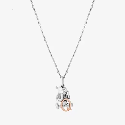 Wonder Fine Jewelry Disney Jewels Collection Initial "a" Womens Diamond Accent Natural White Diamond 14k Rose Gold Over 