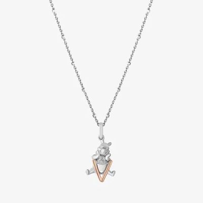 Wonder Fine Jewelry Disney Jewels Collection Initial "a" Womens Diamond Accent Natural White Diamond 14k Rose Gold Over 