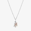 Wonder Fine Jewelry Disney Jewels Collection Initial "a" Womens Diamond Accent Natural White Diamond 14k Rose Gold Over  In Black