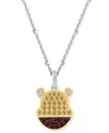 Wonder Fine Jewelry Disney  Citrine (1/2 Ct. T.w.), Garnet (1/5 Ct. T.w.) & Diamond (1/20 Ct. T.w.) W In Sterling Silver  Gold-plate