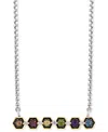 Wonder Fine Jewelry Marvel  Multi-gemstone (1/2 Ct. T.w.) & Diamond (1/20 Ct. T.w.) Infinity Stone Av In Gold Over