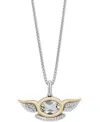 Wonder Fine Jewelry Star Wars  Green Quartz (1-1/4 Ct. T.w.) & Diamond (1/10 Ct. T.w.) Grogu Pendant  In Metallic