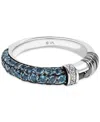 Wonder Fine Jewelry Star Wars  London Blue Topaz (1 Ct. T.w.) & Diamond (1/20 Ct. T.w.) Obi-wan Kenob In Sterling Silver