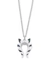 Wonder Fine Jewelry Star Wars  London Blue Topaz (1/5 Ct. T.w.) & Diamond Accent Enamel Ahsoka Star W In Sterling Silver