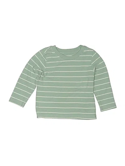 Pre-owned Wonder Nation Babies' 3/4 Sleeve T-shirt In Green
