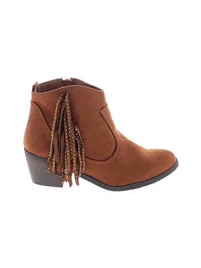 Pre-owned Wonder Nation Kids' Ankle Boots In Brown
