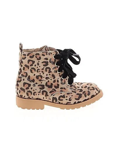 Pre-owned Wonder Nation Kids' Ankle Boots In Tan