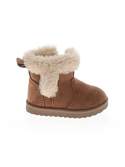 Pre-owned Wonder Nation Kids' Booties In Brown
