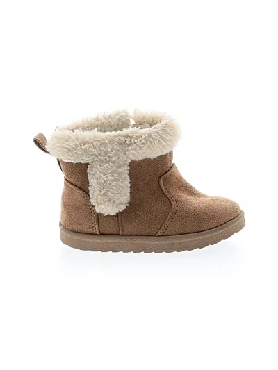 Pre-owned Wonder Nation Kids' Booties In Brown