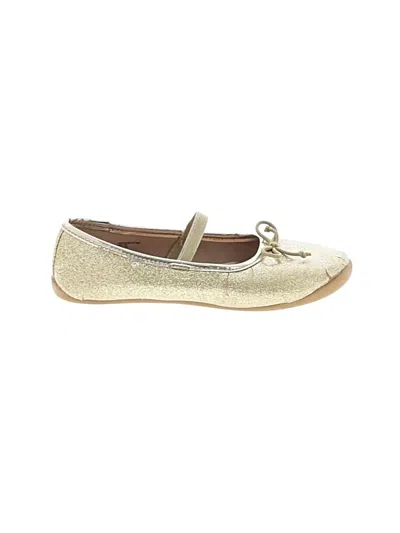 Pre-owned Wonder Nation Kids' Flats In Gold