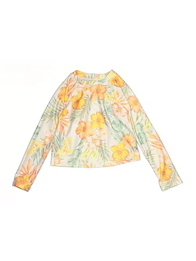 Pre-owned Wonder Nation Kids' Long Sleeve Blouse In Yellow