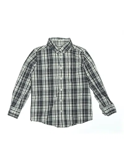 Pre-owned Wonder Nation Kids' Long Sleeve Button Down Shirt In Gray