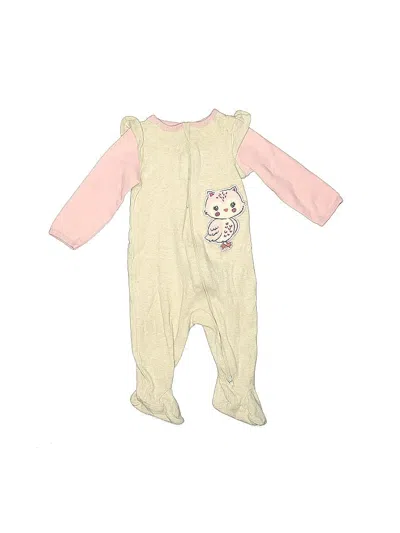 Pre-owned Wonder Nation Babies' Long Sleeve Onesie In Gold