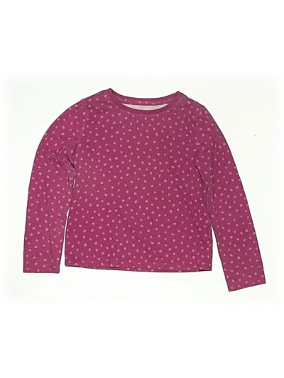 Pre-owned Wonder Nation Kids' Long Sleeve T-shirt In Burgundy
