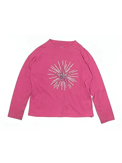 Pre-owned Wonder Nation Kids' Long Sleeve T-shirt In Pink