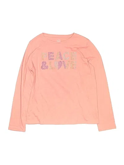 Pre-owned Wonder Nation Kids' Long Sleeve T-shirt In Pink
