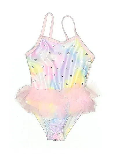 Pre-owned Wonder Nation Kids' One Piece Swimsuit In Pink