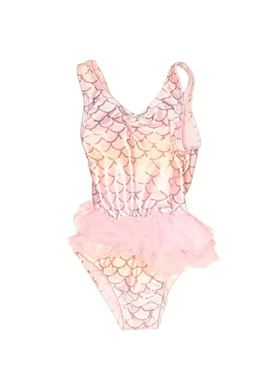 Pre-owned Wonder Nation Kids' One Piece Swimsuit In Pink