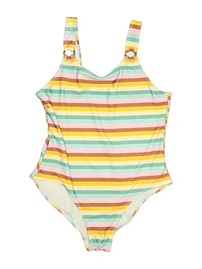 Pre-owned Wonder Nation Kids' One Piece Swimsuit In Yellow