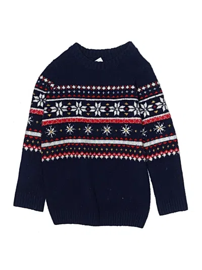 Pre-owned Wonder Nation Kids' Pullover Sweater In Blue