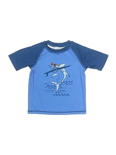 Pre-owned Wonder Nation Kids' Rash Guard In Blue