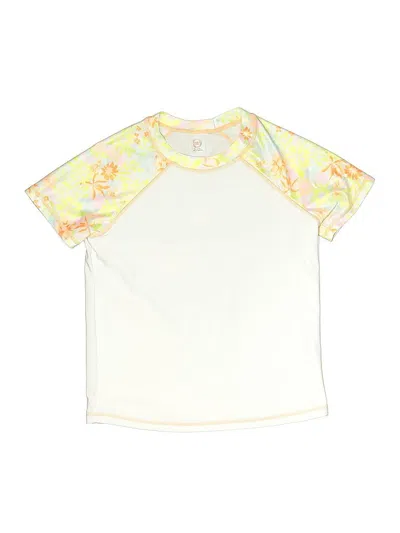 Pre-owned Wonder Nation Kids' Rash Guard In White