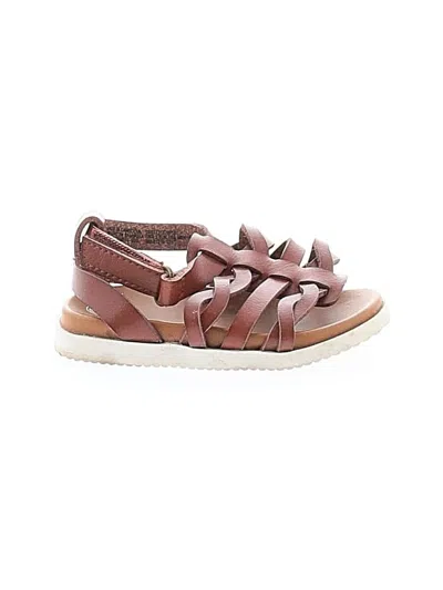 Pre-owned Wonder Nation Kids' Sandals In Burgundy