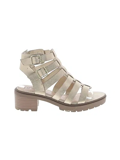 Pre-owned Wonder Nation Kids' Sandals In Gold