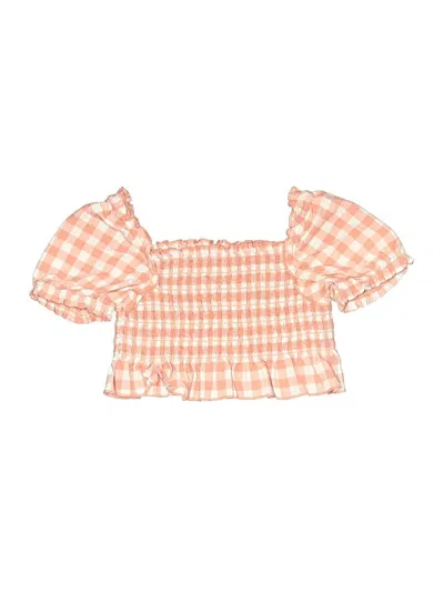 Pre-owned Wonder Nation Babies' Short Sleeve Blouse In Orange