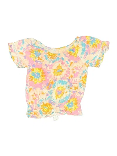 Pre-owned Wonder Nation Kids' Short Sleeve Blouse In Pink