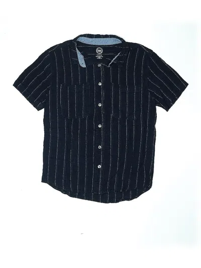 Pre-owned Wonder Nation Kids' Short Sleeve Button Down Shirt In Blue