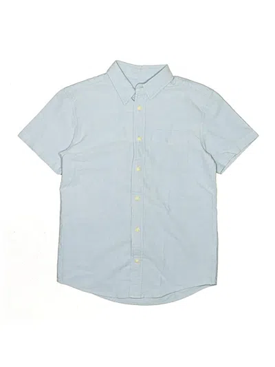 Pre-owned Wonder Nation Kids' Short Sleeve Button Down Shirt In Blue