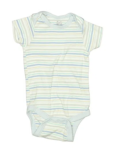Pre-owned Wonder Nation Babies' Short Sleeve Onesie In Green