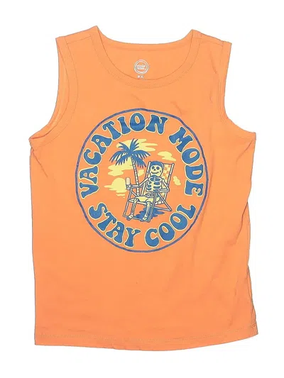 Pre-owned Wonder Nation Kids' Sleeveless T-shirt In Orange