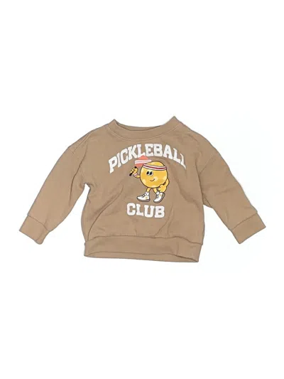 Pre-owned Wonder Nation Babies' Sweatshirt In Tan