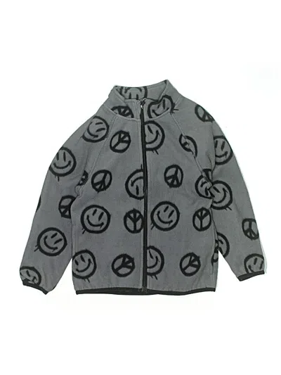 Pre-owned Wonder Nation Kids' Track Jacket In Gray