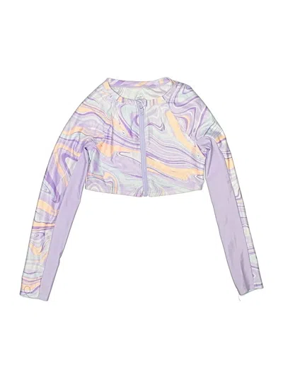 Pre-owned Wonder Nation Kids' Track Jacket In Purple