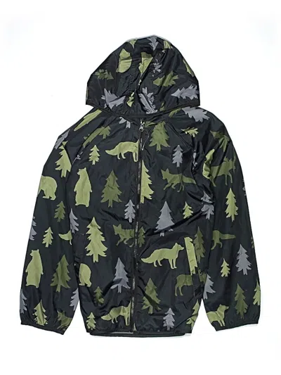 Pre-owned Wonder Nation Kids' Windbreaker Jacket In Green