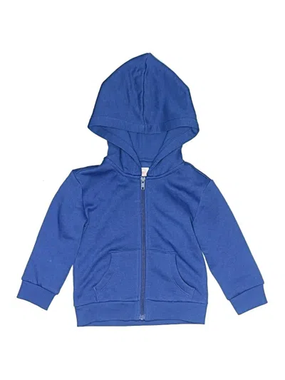 Pre-owned Wonder Nation Kids' Zip Up Hoodie In Blue