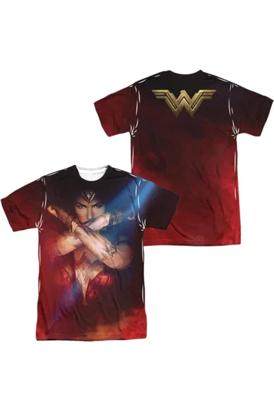 Wonder Woman Movie Arms Crossed (front/back Print) Short Sleeve Adult Poly Crew Tee / T-shirt In White