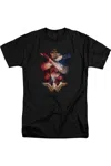 Wonder Woman Movie Arms Crossed Short Sleeve Adult Tall Tee / T-shirt In Black