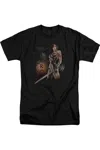 Wonder Woman Movie Fierce Short Sleeve Adult Tall Tee / T-shirt In Black