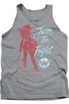 Wonder Woman Movie Freedom Fight Adult Tank Top In Grey