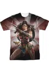 Wonder Woman Movie Protector Of Humanity Short Sleeve Adult Poly Crew Tee / T-shirt In Grey