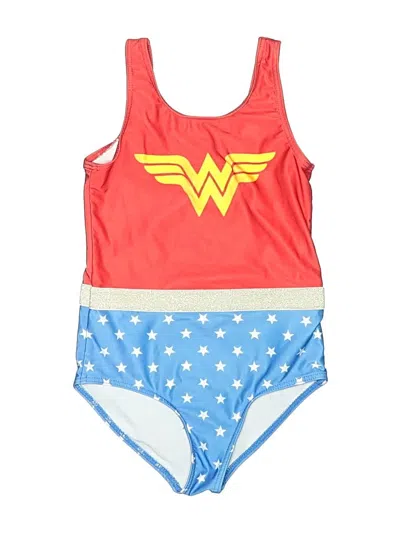 Pre-owned Wonder Woman Kids' One Piece Swimsuit In Red