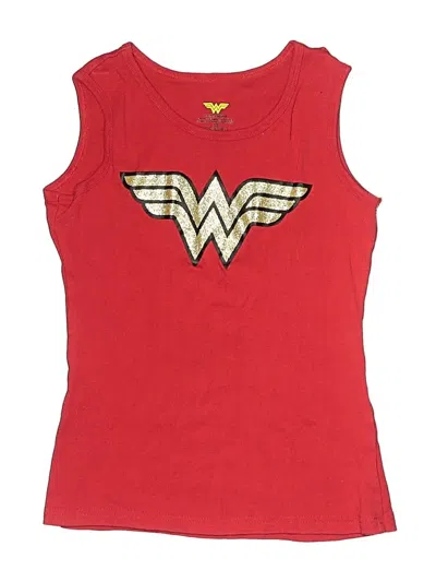 Pre-owned Wonder Woman Kids' Tank Top Red Sweetheart Neckline Tops