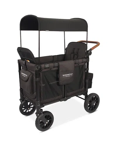 Wonderfold W2 Luxe Double Stroller Wagon, 2 Seater In Black