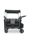 Wonderfold W4 Elite Quad Stroller Wagon In Charcoal Gray